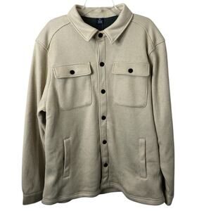 George NWT Men's Spyder Fleece Snap Front Jacket in Oatmeal Heather Size XL